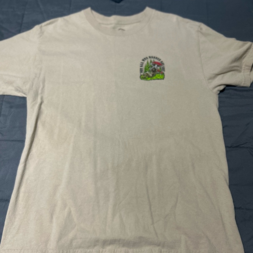 Men's Beige Graphic T-Shirt